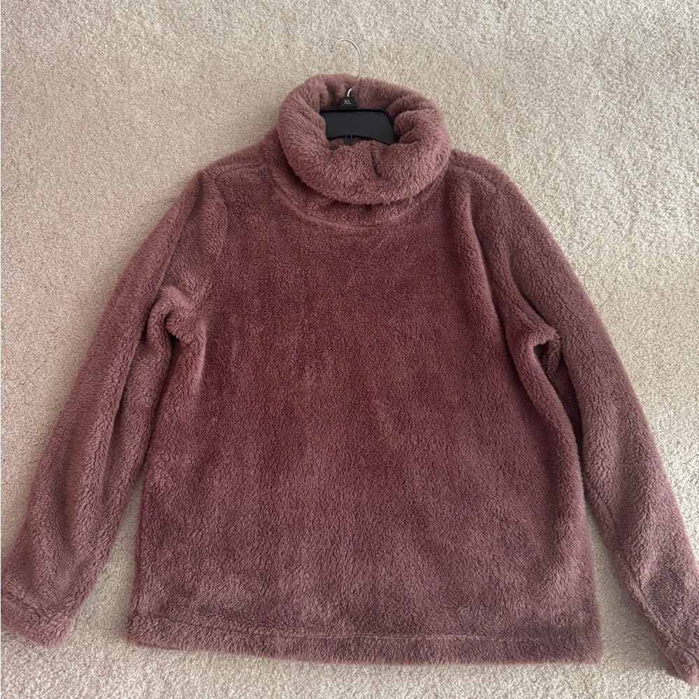 Cozy Antique Rose Turtleneck Sweater